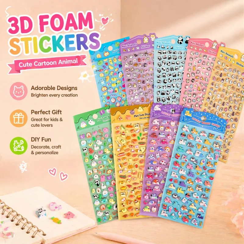 Soft 3D Puffy Foam Stickers Feature Lovely Cartoon Animal Shapes Delicate Stereo Texture and Charming Looks Eco-friendly
Soft 3D Puffy Foam Stickers Feature Lovely Cartoon Animal Shapes Delicate Stereo Texture and Charming Looks Eco-friendly