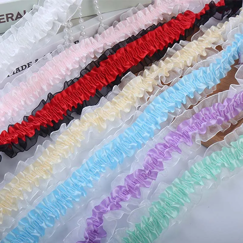 40Y Double Layered Webbing Pleated Lace Elastic Hair Loop for Children's Headwear Decoration with Elastic Trims 4cm
40Y Double Layered Webbing Pleated Lace Elastic Hair Loop for Children's Headwear Decoration with Elastic Trims 4cm