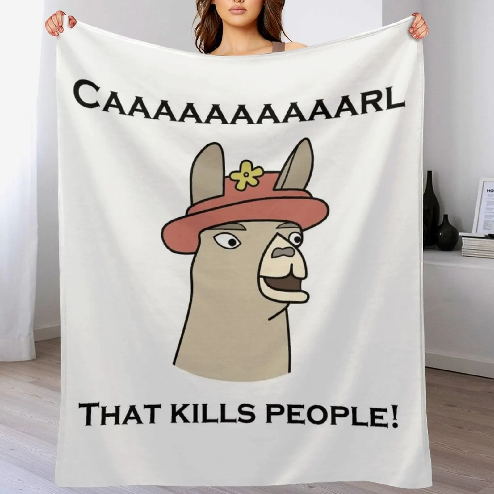 Llamas with Hats - Caaaaaaaaaarl! That kills people! Throw Blanket Plush Beautifuls Comforter warm winter Blankets
Llamas with Hats - Caaaaaaaaaarl! That kills people! Throw Blanket Plush Beautifuls Comforter warm winter Blankets
