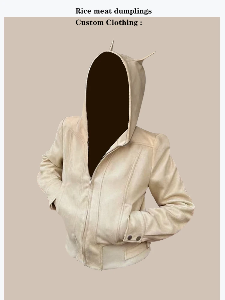 Retro Suede Demon Jacket Top Zipper Hooded Sweatshirt Outerwear Women's Short Coat Long Sleeve Waist-Cinching Style Autumn Wear
Retro Suede Demon Jacket Top Zipper Hooded Sweatshirt Outerwear Women's Short Coat Long Sleeve Waist-Cinching Style Autumn Wear