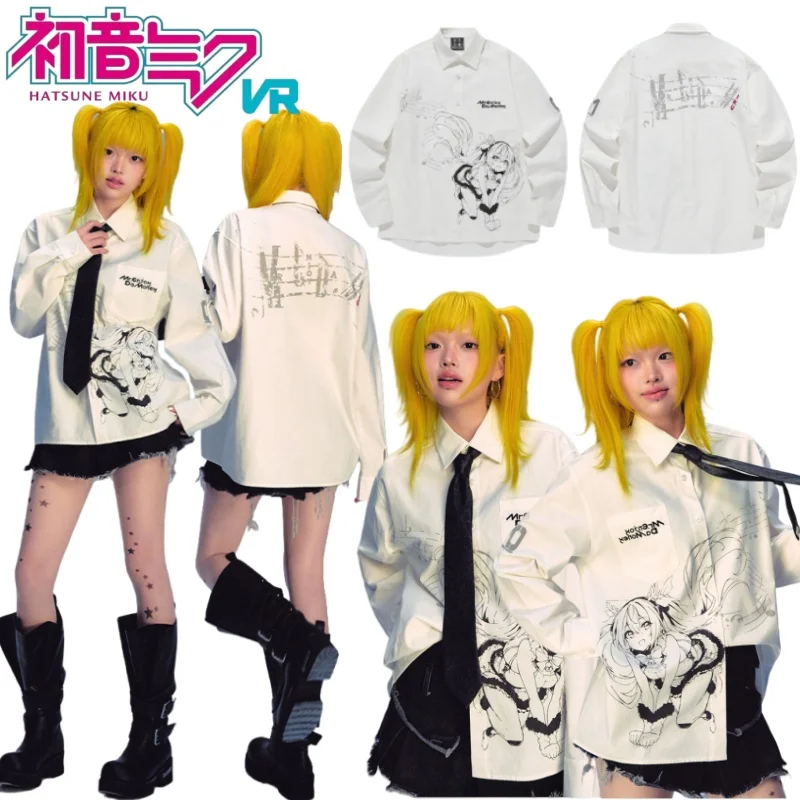 New Hatsune Miku Shirt Bow Tie Cartoon Hatsune Miku Lapel Long Sleeve Anime Merchandise Casual Fashion Holiday Gifts
New Hatsune Miku Shirt Bow Tie Cartoon Hatsune Miku Lapel Long Sleeve Anime Merchandise Casual Fashion Holiday Gifts