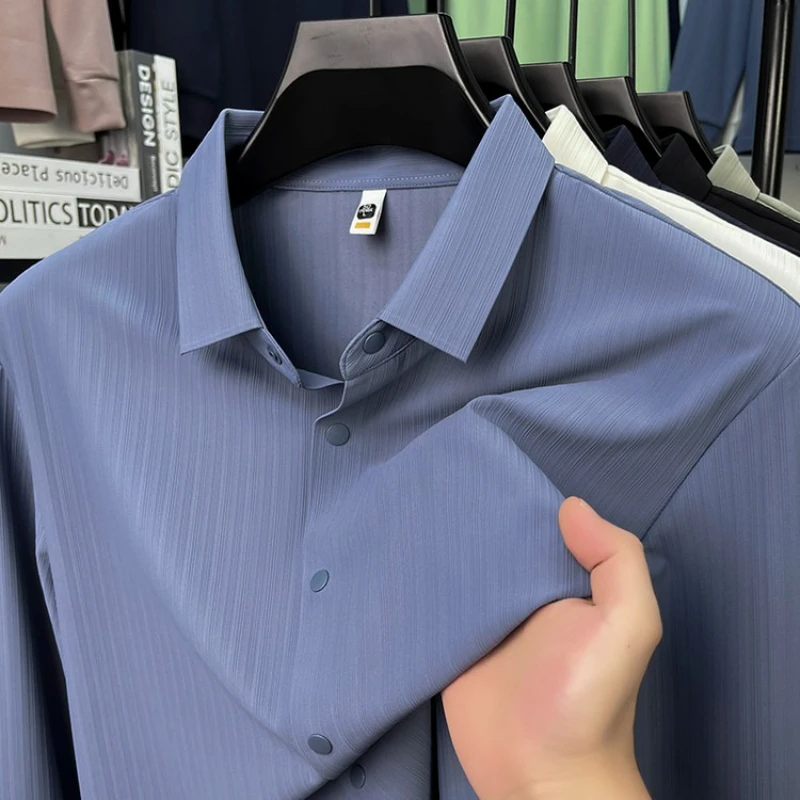 Men's Stretch & Cooling Textured Stripe Shirt - Slim-Fit Breathable Long Sleeve Protection - Short-sleeved Stretch Shirt
Men's Stretch & Cooling Textured Stripe Shirt - Slim-Fit Breathable Long Sleeve Protection - Short-sleeved Stretch Shirt
