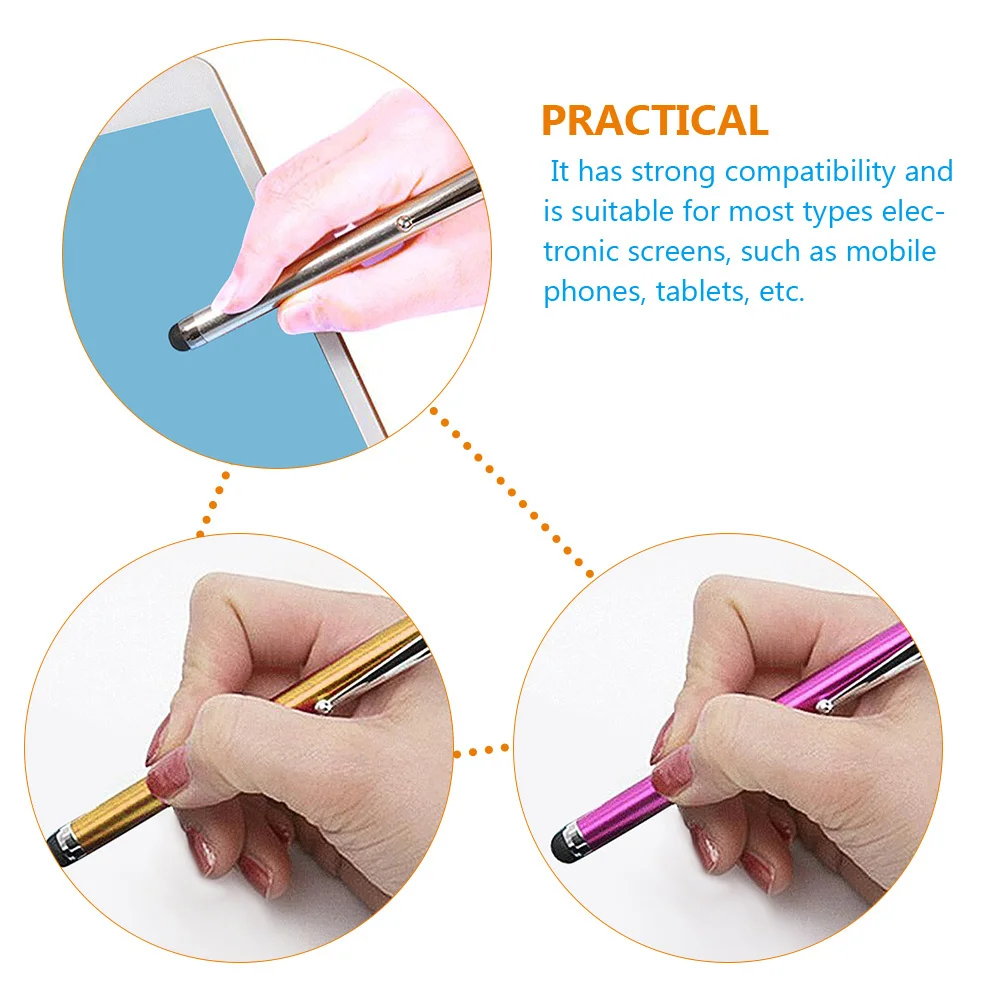 10Pcs Universal Capacitive Stylus Pen Portable Design for Smartphones Tablets Smooth Writing Gift for Work Study