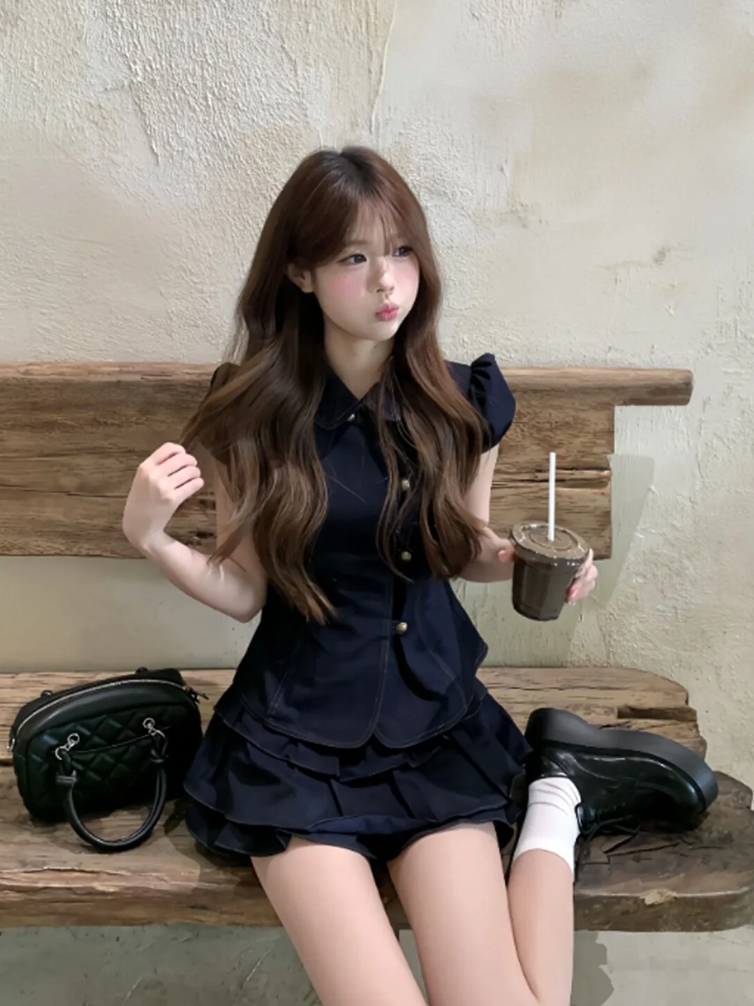 Korean Style Cake Skirt Top Bottom Set Summer Fashion Outfit Short Sleeve High Waist Comfortable Cotton Button up Shirt
Korean Style Cake Skirt Top Bottom Set Summer Fashion Outfit Short Sleeve High Waist Comfortable Cotton Button up Shirt