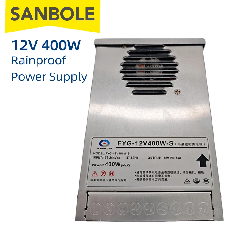 Outdoor LED Rainproof Switching Power Supply 12V 400W Advertising Sign Luminous Word Drive Transformer Voltage Stabilizer
Outdoor LED Rainproof Switching Power Supply 12V 400W Advertising Sign Luminous Word Drive Transformer Voltage Stabilizer