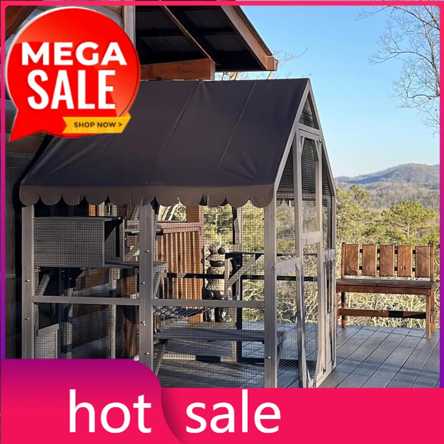 Cat House Outdoor Catio Kitty Enclosure with Super Large Enter Door,Wooden Cat Cage Condo Indoor Playpen with Platforms,Small Ho
Cat House Outdoor Catio Kitty Enclosure with Super Large Enter Door,Wooden Cat Cage Condo Indoor Playpen with Platforms,Small Ho