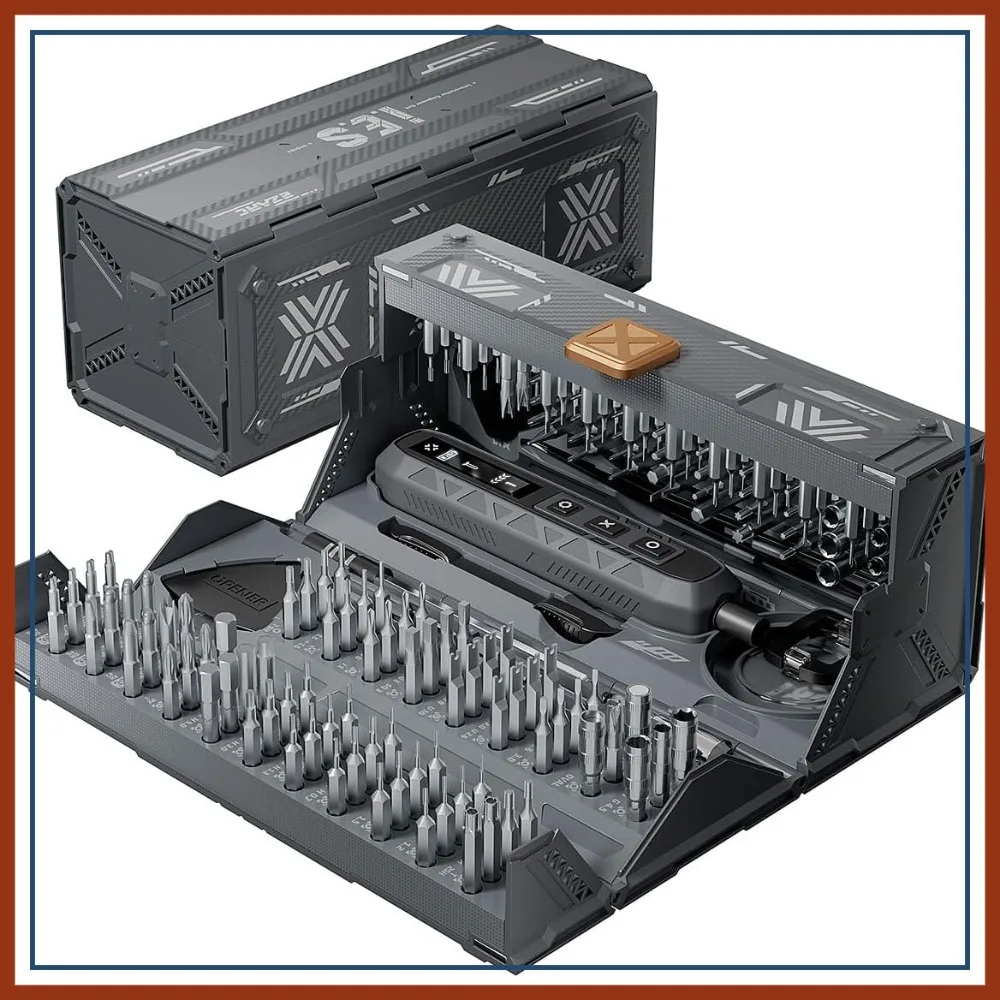 181-in-1 Cordless Screwdriver Set, 3 Torque Settings with 160 Magnetic Precision Bits, Power Repair Tool Kit for Phone Laptop Camera Watch Computer
181-in-1 Cordless Screwdriver Set, 3 Torque Settings with 160 Magnetic Precision Bits, Power Repair Tool Kit for Phone Laptop Camera Watch Computer