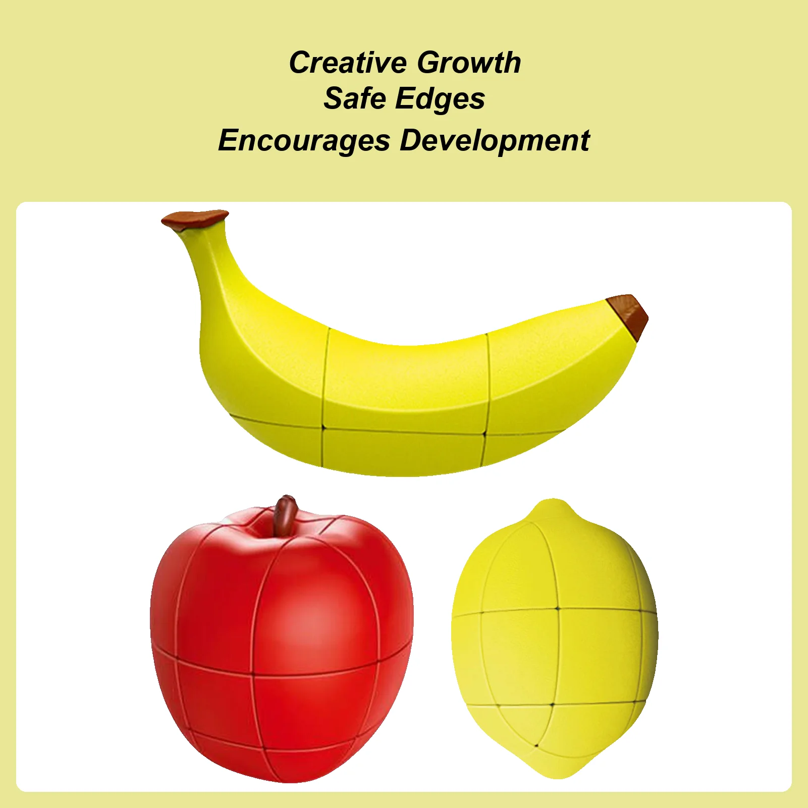 Fruit Cube Puzzle Simulation Design Brain Teaser Toy 360-Degree Rotation Puzzle Cubes For Home Bedroom Nursery Kindergarten Play
Fruit Cube Puzzle Simulation Design Brain Teaser Toy 360-Degree Rotation Puzzle Cubes For Home Bedroom Nursery Kindergarten Play