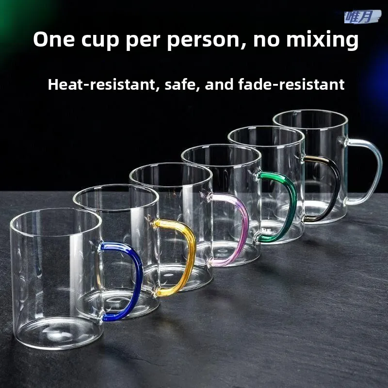 Modern Minimalist High Borosilicate Glass Tea Cup Set of 6 with Handle Microwave Safe Milk Cup for Living Room Water Cup
Modern Minimalist High Borosilicate Glass Tea Cup Set of 6 with Handle Microwave Safe Milk Cup for Living Room Water Cup