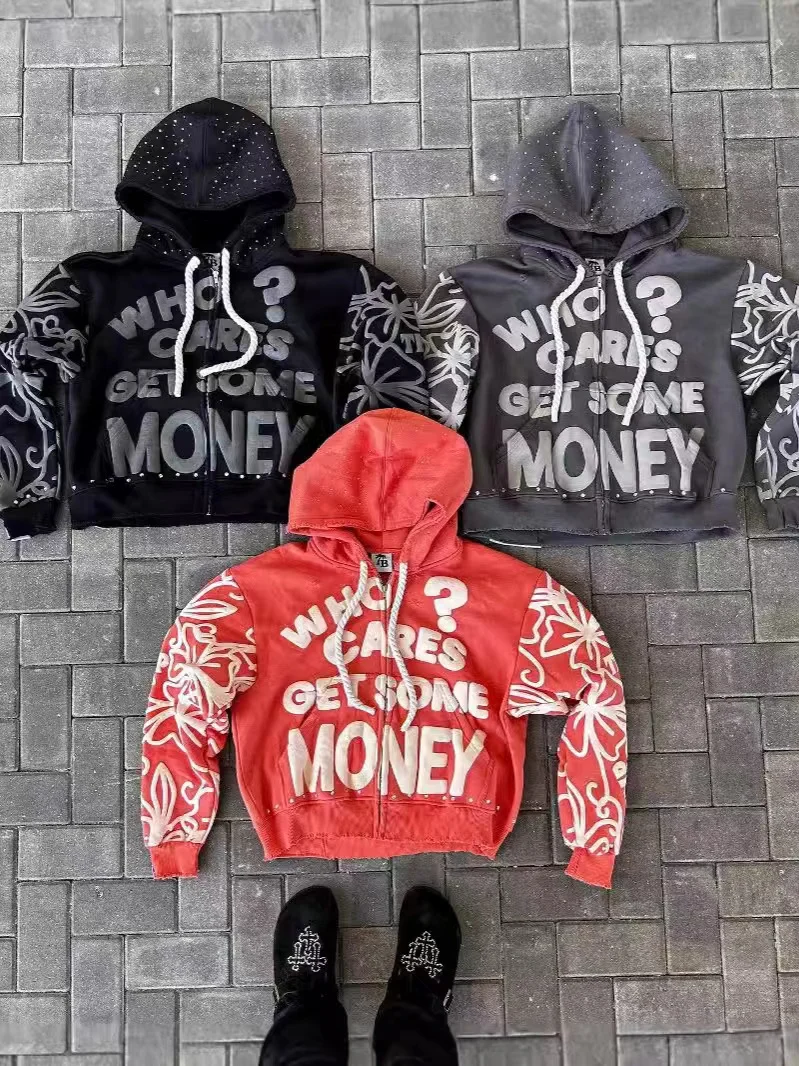 2025 The foam printed sweatshirts of men women on the streets of Europe America fashionable hip-hop Harajuku loose zipper hoodie
2025 The foam printed sweatshirts of men women on the streets of Europe America fashionable hip-hop Harajuku loose zipper hoodie