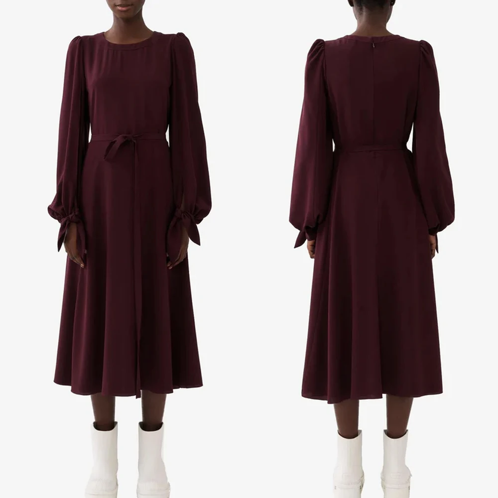 Customized Elegant Long-sleeved Midi Dress A-Line Evening Dresses Occasion Formal Exquisite High Quality Prom Party Gowns Women
Customized Elegant Long-sleeved Midi Dress A-Line Evening Dresses Occasion Formal Exquisite High Quality Prom Party Gowns Women