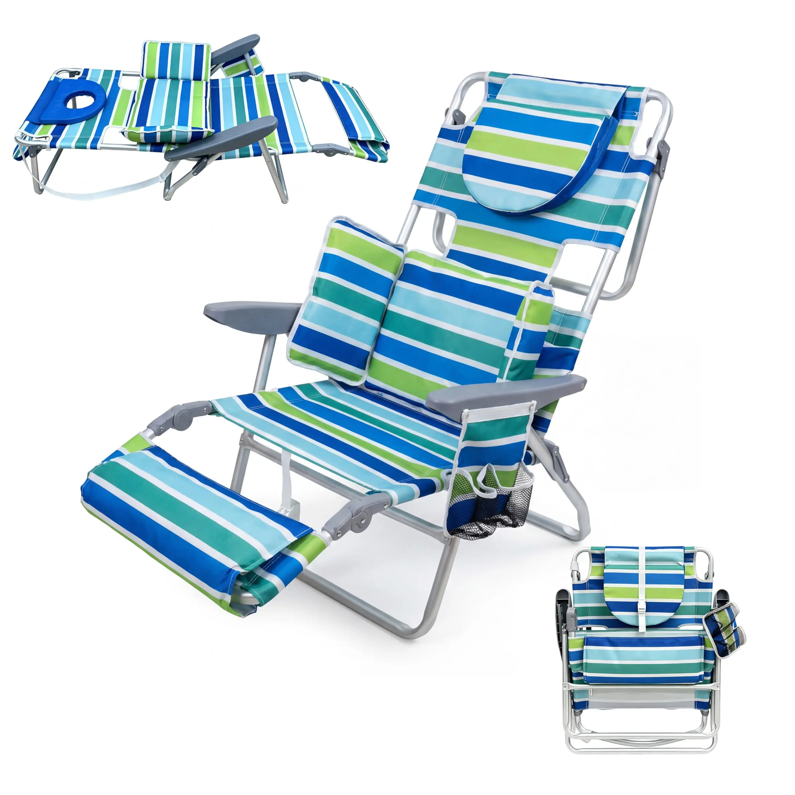 Deluxe 3 In 1 Beach Chair With Face Hole Folding Tanning Lounger Outdoor Sunbathing Chair With Adjustable Footrest Storage Pocket 330Lb Capacity For Beach Pool Patio Lawn
Deluxe 3 In 1 Beach Chair With Face Hole Folding Tanning Lounger Outdoor Sunbathing Chair With Adjustable Footrest Storage Pocket 330Lb Capacity For Beach Pool Patio Lawn