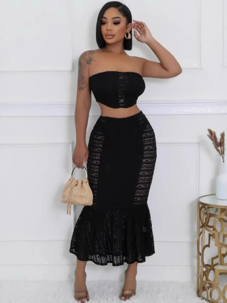 2 Pieces Set Sexy Fashion Women Set 2025 Summer Spring Female Tops Solid Color Sleeveless Crop Tops And Midi Skirts Outfit
2 Pieces Set Sexy Fashion Women Set 2025 Summer Spring Female Tops Solid Color Sleeveless Crop Tops And Midi Skirts Outfit
