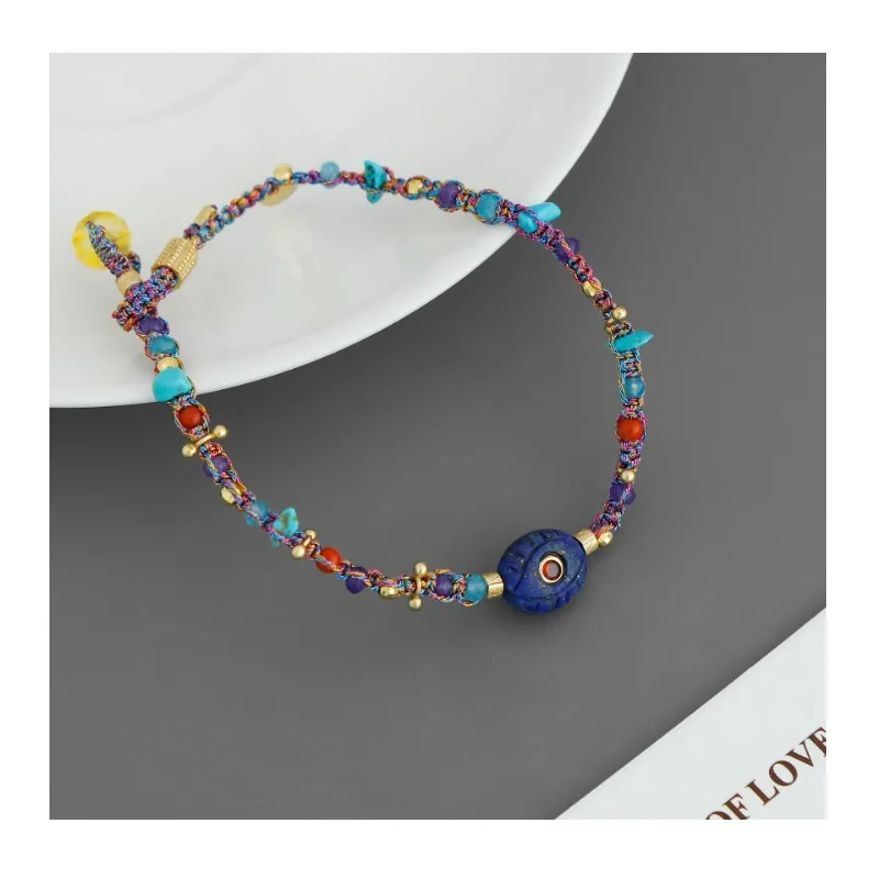 * Home Lapis Lazuli Beaded Bracelet French Retro Niche Natural Stone Multi-color Beaded Hand-woven Bracelet
* Home Lapis Lazuli Beaded Bracelet French Retro Niche Natural Stone Multi-color Beaded Hand-woven Bracelet