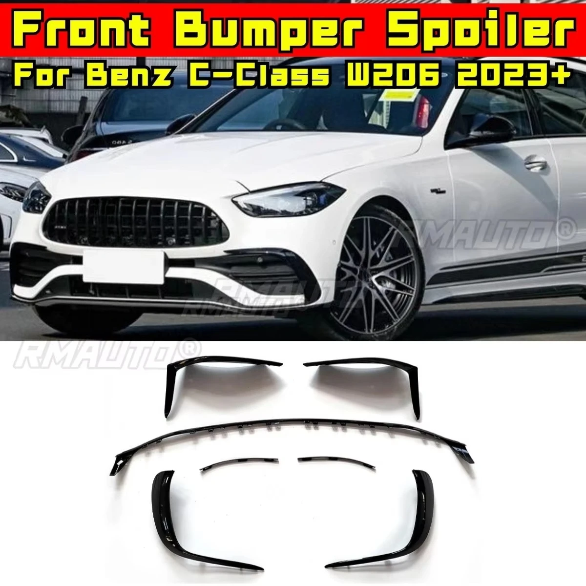 Car Front Bumper Lip Diffuser Spoiler Air Knife Modification Part For Mercedes Benz C-Class W206 2023+ Car Accessories
Car Front Bumper Lip Diffuser Spoiler Air Knife Modification Part For Mercedes Benz C-Class W206 2023+ Car Accessories