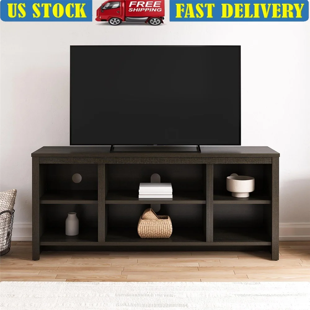 Modern TV Stand 50 inch TVs with 6 Open Shelves and Cable Management Easy Assembly Minimalist Design Living Room
Modern TV Stand 50 inch TVs with 6 Open Shelves and Cable Management Easy Assembly Minimalist Design Living Room