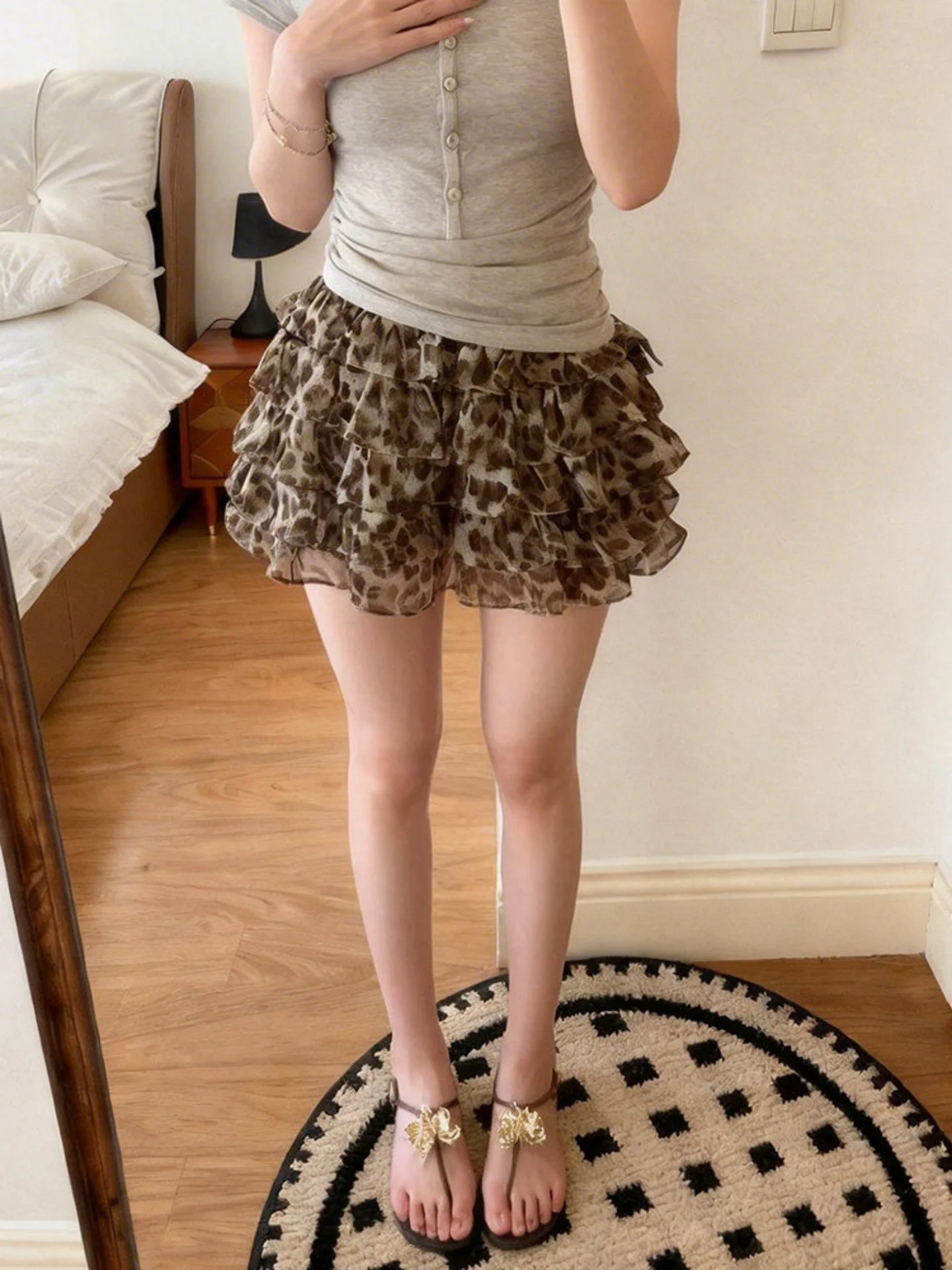 High Waist Cake Skirt Half Body Leopard Print Women's plus Size Summer American Style Hot Girl A-Line Short Puffy Skirt
High Waist Cake Skirt Half Body Leopard Print Women's plus Size Summer American Style Hot Girl A-Line Short Puffy Skirt