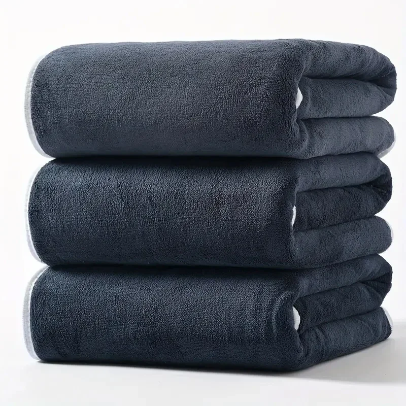 3PCS Large Bath Towels Set Grey Adult Coral Velvet Bathroom Absorbent Soft Quick Dry White Bathing Towel 70X140 Beachtowel Black
3PCS Large Bath Towels Set Grey Adult Coral Velvet Bathroom Absorbent Soft Quick Dry White Bathing Towel 70X140 Beachtowel Black