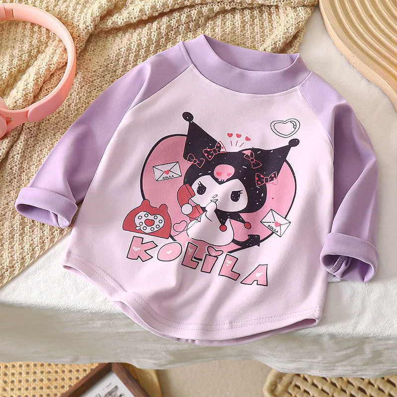 2024 Autumn New Casual Sweatshirts Sanrio Carton Print Children's O Neck Long Sleeve Top Baby Girls Cute Kuromi Pullovers
2024 Autumn New Casual Sweatshirts Sanrio Carton Print Children's O Neck Long Sleeve Top Baby Girls Cute Kuromi Pullovers