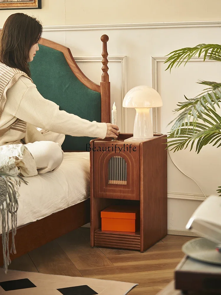 03lFrench Retro Solid Wood Bedside Cabinet Bedroom Narrow Drawer Mid-Ancient Style Modern Minimalist Bedside Cabinet
03lFrench Retro Solid Wood Bedside Cabinet Bedroom Narrow Drawer Mid-Ancient Style Modern Minimalist Bedside Cabinet