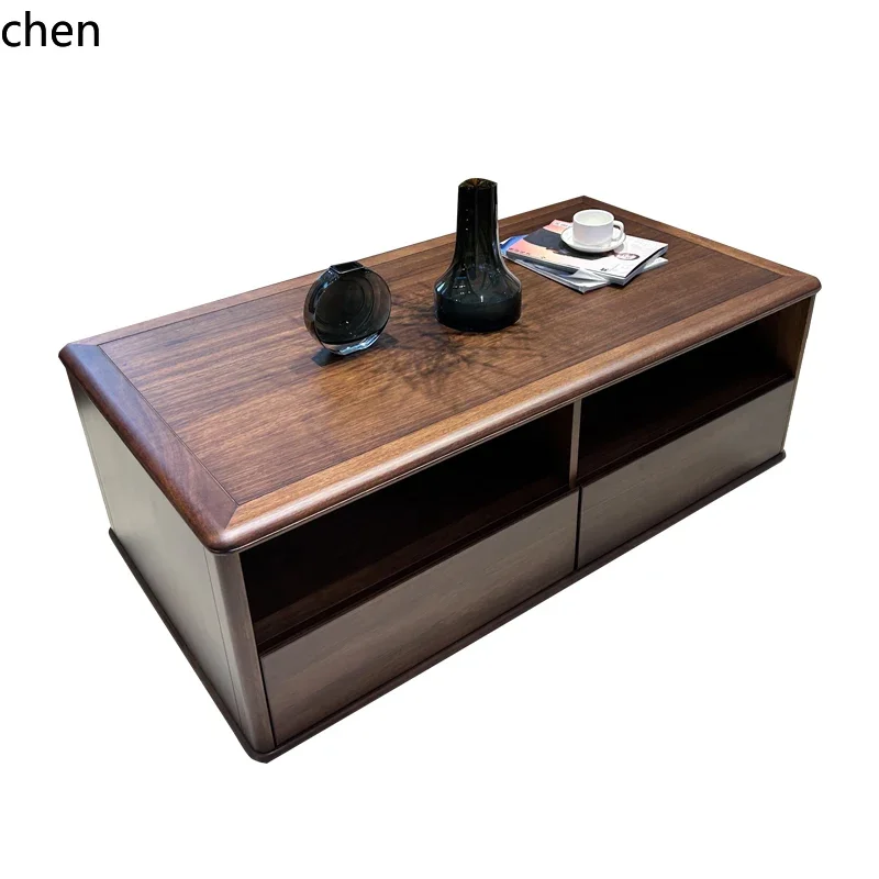 H5.26 all solid black walnut coffee table TV cabinet tea table with storage drawer small apartment simple modern living room
H5.26 all solid black walnut coffee table TV cabinet tea table with storage drawer small apartment simple modern living room