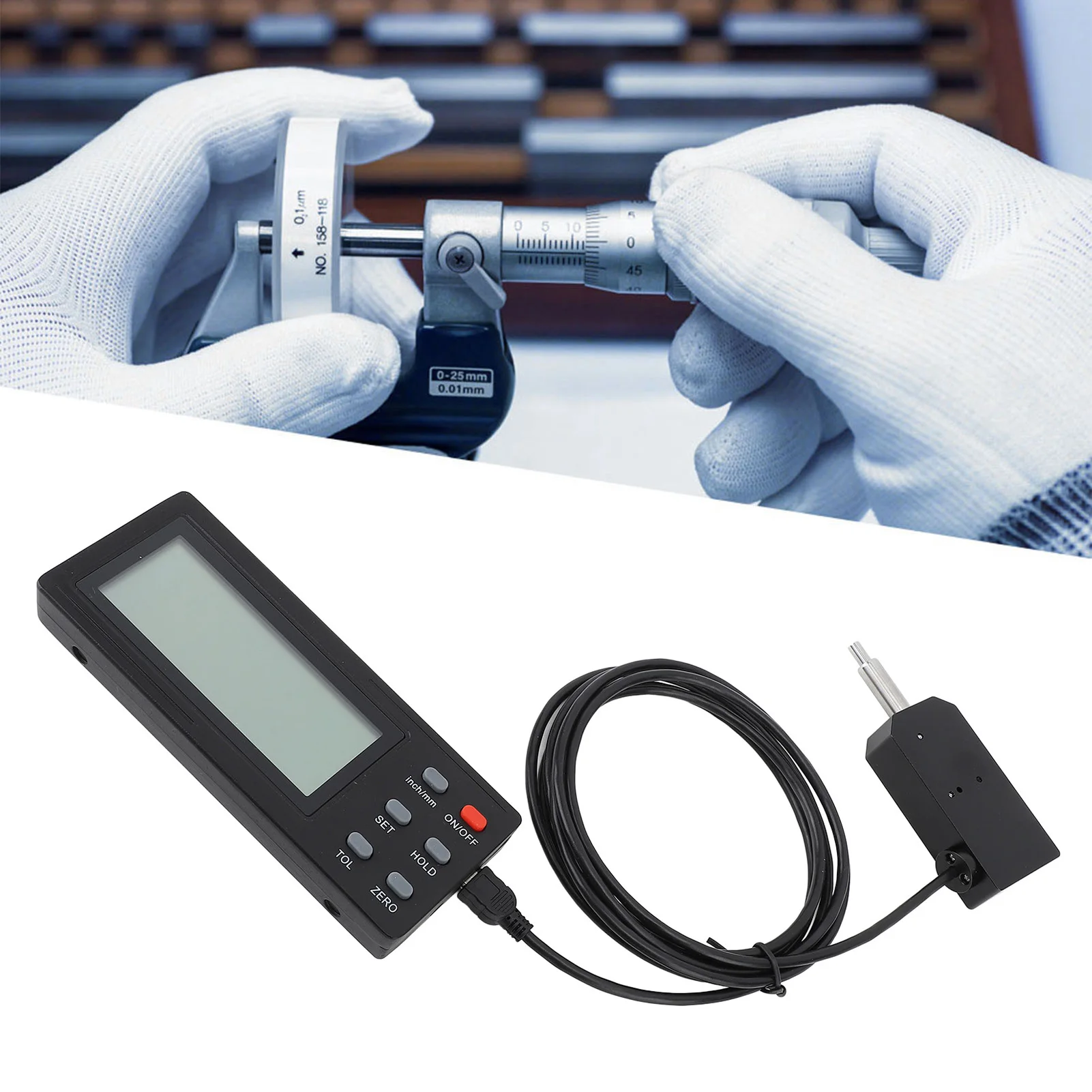 Indicator Micrometer High Accuracy Digital Display 0.0005in 0.01mm Resolution Indicator for Engineering Manufacturing
Indicator Micrometer High Accuracy Digital Display 0.0005in 0.01mm Resolution Indicator for Engineering Manufacturing