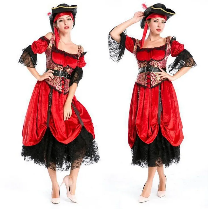 European and American Games Female Pirate Uniform Cosplay Halloween Female Pirate Costume Party Costume Performance Costume
European and American Games Female Pirate Uniform Cosplay Halloween Female Pirate Costume Party Costume Performance Costume