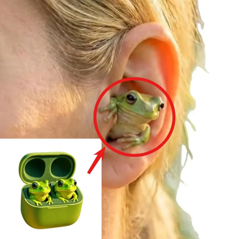 Frog Earbuds, Cute Animal Shaped Bluetooth Earbuds with Charging Case, Deep Bass, Noise Reduction, IPX4 Waterproof
Frog Earbuds, Cute Animal Shaped Bluetooth Earbuds with Charging Case, Deep Bass, Noise Reduction, IPX4 Waterproof