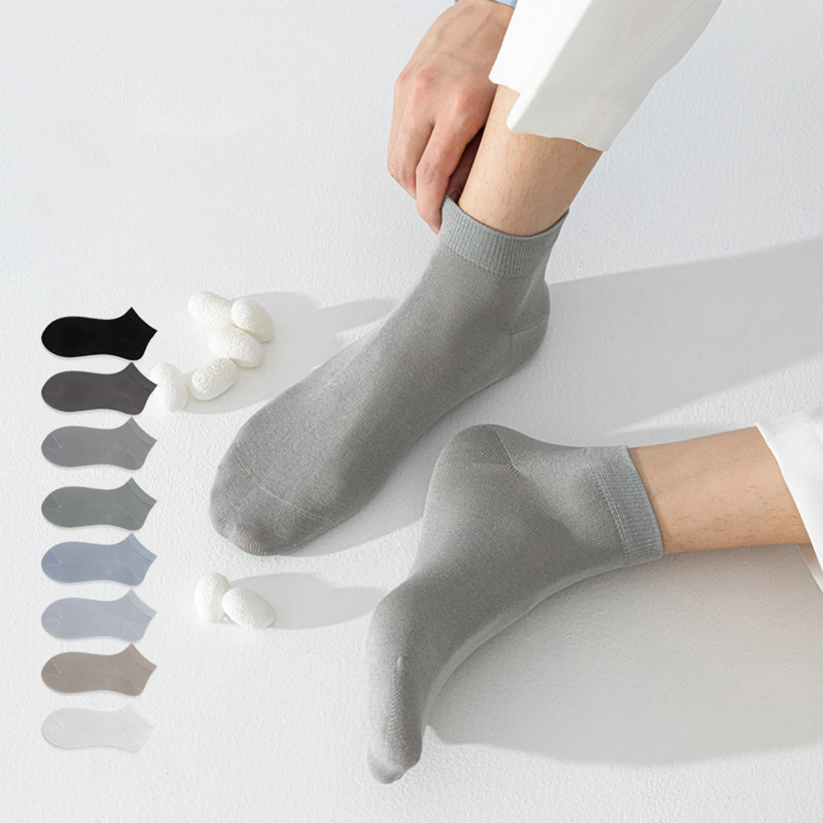 Men Mesh Socks Breathable Short Summer Socks Ventilated Sweat Absorption Odor Control Thin No Bone Casual Daily
Men Mesh Socks Breathable Short Summer Socks Ventilated Sweat Absorption Odor Control Thin No Bone Casual Daily