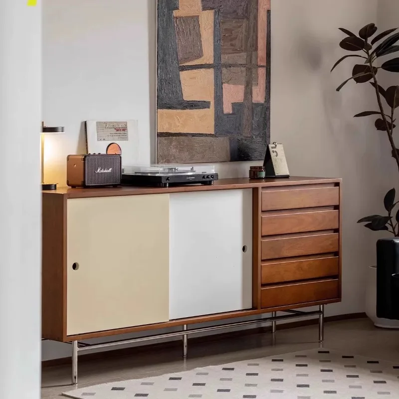 French retro solid wood dining side cabinet, antique style wall integrated locker, small apartment tea cabinet, coffee cabinet
French retro solid wood dining side cabinet, antique style wall integrated locker, small apartment tea cabinet, coffee cabinet