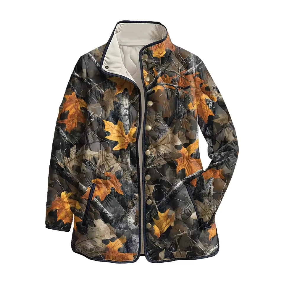 Women'S Fashion Printed Stand Up Collar Casual Fashion Warm Cotton-Padded Outwear Windbreaker Thermal Coats
Women'S Fashion Printed Stand Up Collar Casual Fashion Warm Cotton-Padded Outwear Windbreaker Thermal Coats