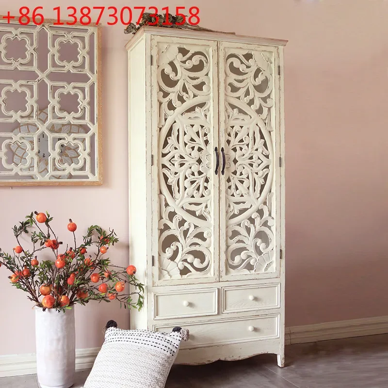 French and American carved guest restaurant wooden retro bookcase, locker, entrance decorative cabinet
French and American carved guest restaurant wooden retro bookcase, locker, entrance decorative cabinet