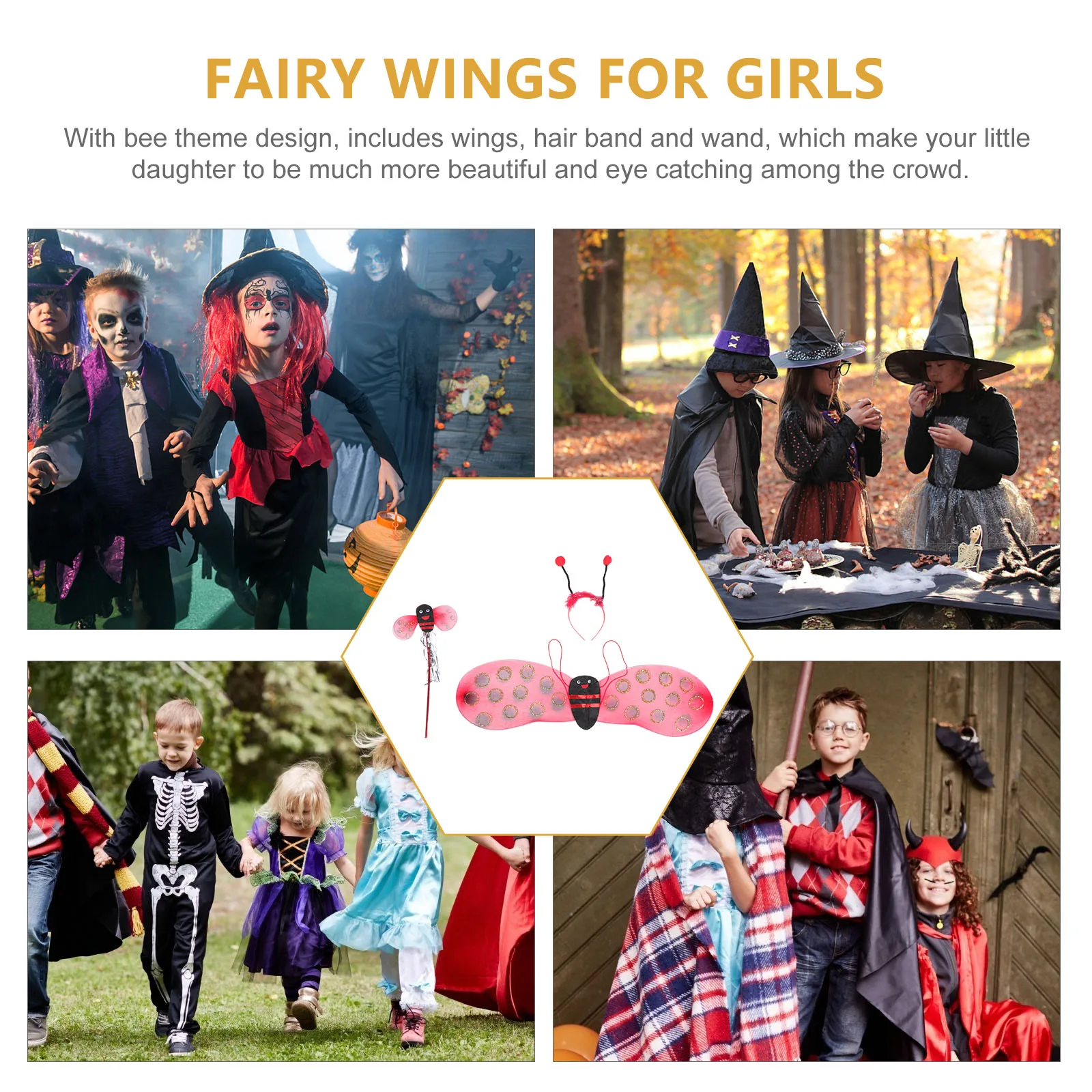 Costume Props Fairy Wings Dress Up for Girls Halloween Headb s cosplay Accessories Bee Wing Set
Costume Props Fairy Wings Dress Up for Girls Halloween Headb s cosplay Accessories Bee Wing Set