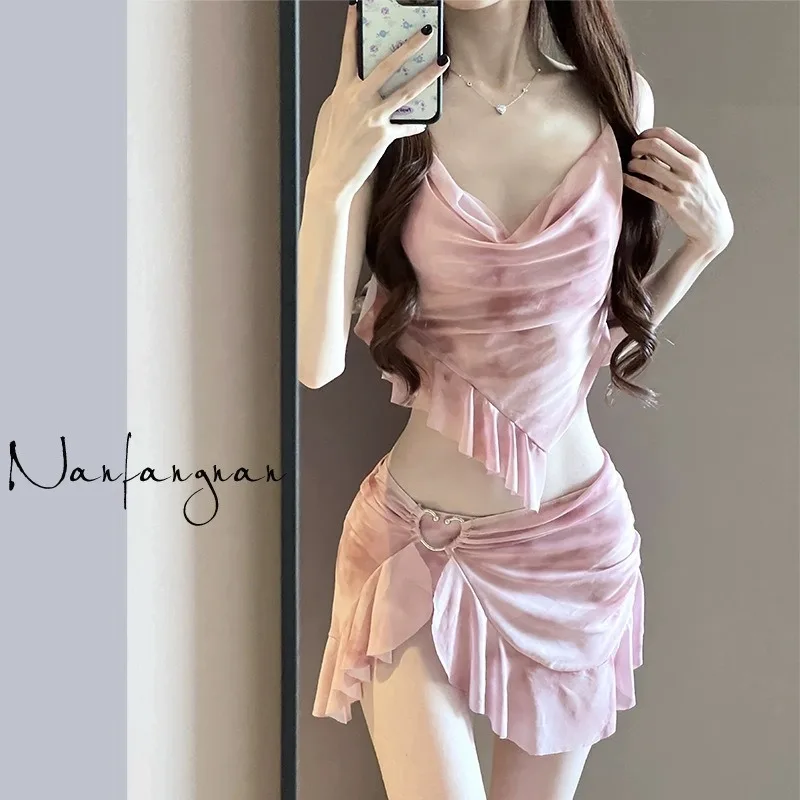 Summer Elegant 3-Piece Bikini Set Women Advanced Feeling Swimsuit Cover-Up Skirt Thailand Beach Vacation Sexy Bathing Suit
Summer Elegant 3-Piece Bikini Set Women Advanced Feeling Swimsuit Cover-Up Skirt Thailand Beach Vacation Sexy Bathing Suit