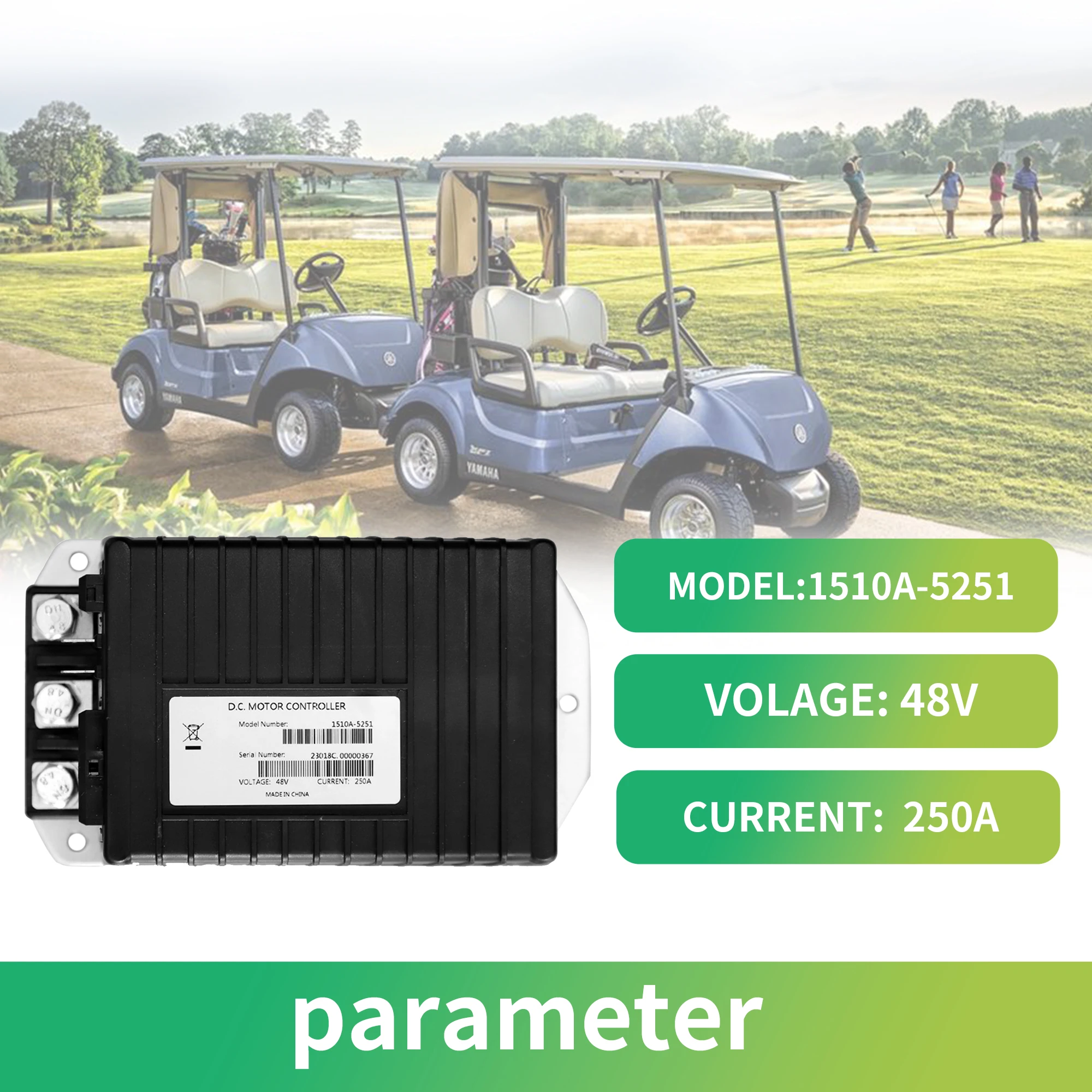 1510A-5251 48V 250A DC Motor Controller 102806201 for Curtis Club Car DS Precedent IQ Electrical System Golf Cart
1510A-5251 48V 250A DC Motor Controller 102806201 for Curtis Club Car DS Precedent IQ Electrical System Golf Cart