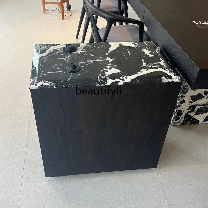 Minimal black and white flower marble tea cabinet tea table side cabinet kettle integrated embedded
Minimal black and white flower marble tea cabinet tea table side cabinet kettle integrated embedded
