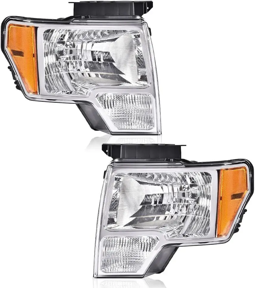 Headlights Assembly, Compatible with 2009-2014 Ford F150 09-14 Headlamp, Driver and Passenger Side, Clear lens Chrome Housing Am
Headlights Assembly, Compatible with 2009-2014 Ford F150 09-14 Headlamp, Driver and Passenger Side, Clear lens Chrome Housing Am