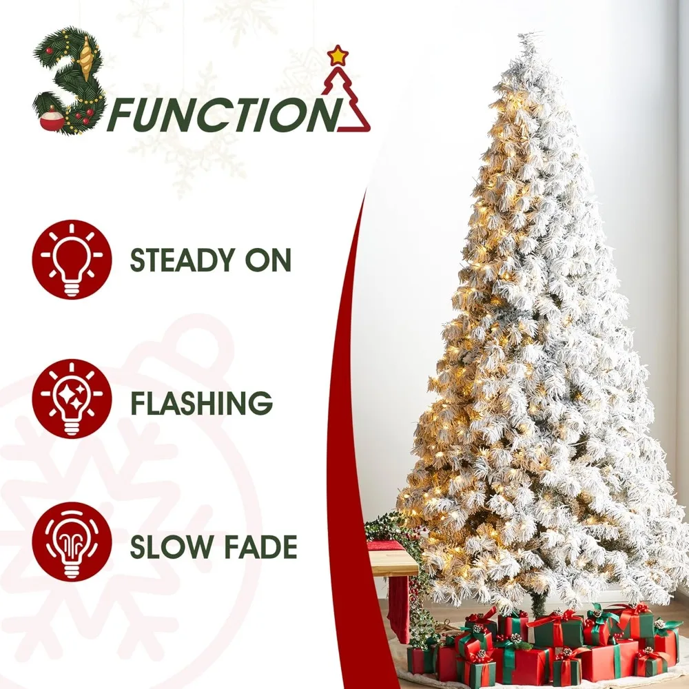 9ft Prelit Christmas Tree, Artificial Christmas Tree with 700 Warm White Lights, Full Flocked Snowy Luxe Spruce Christ
9ft Prelit Christmas Tree, Artificial Christmas Tree with 700 Warm White Lights, Full Flocked Snowy Luxe Spruce Christ