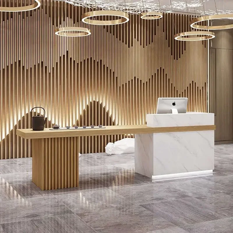 Brown Stylish Reception Desks Multifunctional Display Luxury Counter Reception Desks Front Modern Bar Furniture New
Brown Stylish Reception Desks Multifunctional Display Luxury Counter Reception Desks Front Modern Bar Furniture New