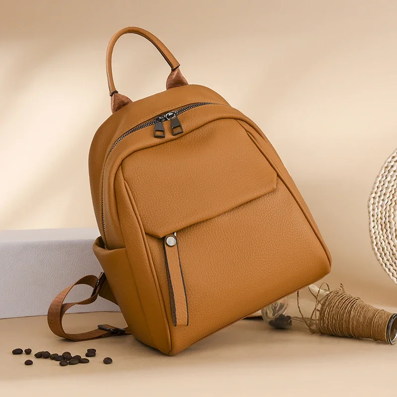 Fashion Student School Bags Solid Color Women Travel Backpack Large Capacity Simple PU Leather Handbags Casual Backpack
Fashion Student School Bags Solid Color Women Travel Backpack Large Capacity Simple PU Leather Handbags Casual Backpack