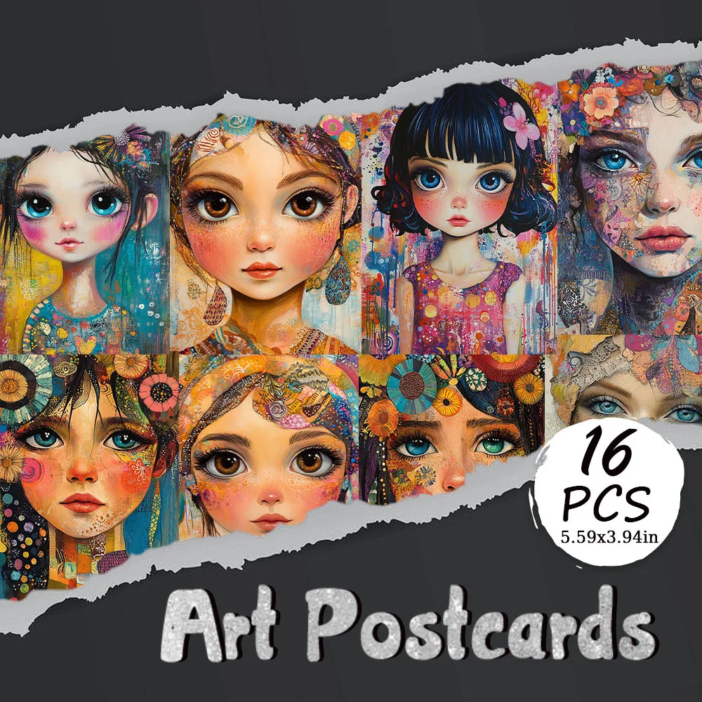 16pcs,whimsical girl postcards New Year gifts,Christmas gifts, living room decoration,bedroom decoration, high-quality cardstock
16pcs,whimsical girl postcards New Year gifts,Christmas gifts, living room decoration,bedroom decoration, high-quality cardstock