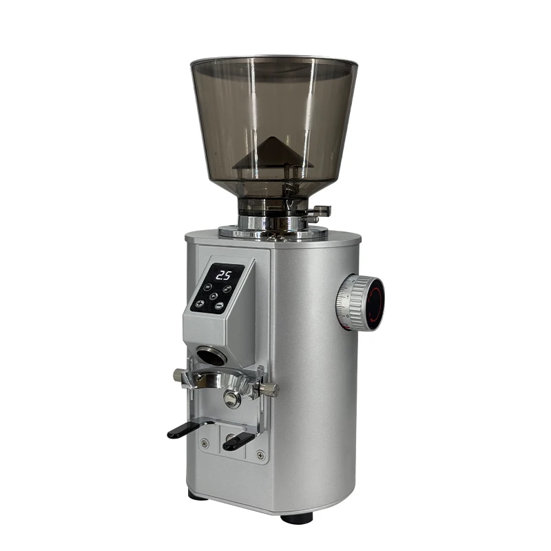 Professional High Quality Stainless Steel 64mm Flat Burr Coffee Grinder with Timed Dosing Heavy Dty Commercial Use High Level
Professional High Quality Stainless Steel 64mm Flat Burr Coffee Grinder with Timed Dosing Heavy Dty Commercial Use High Level