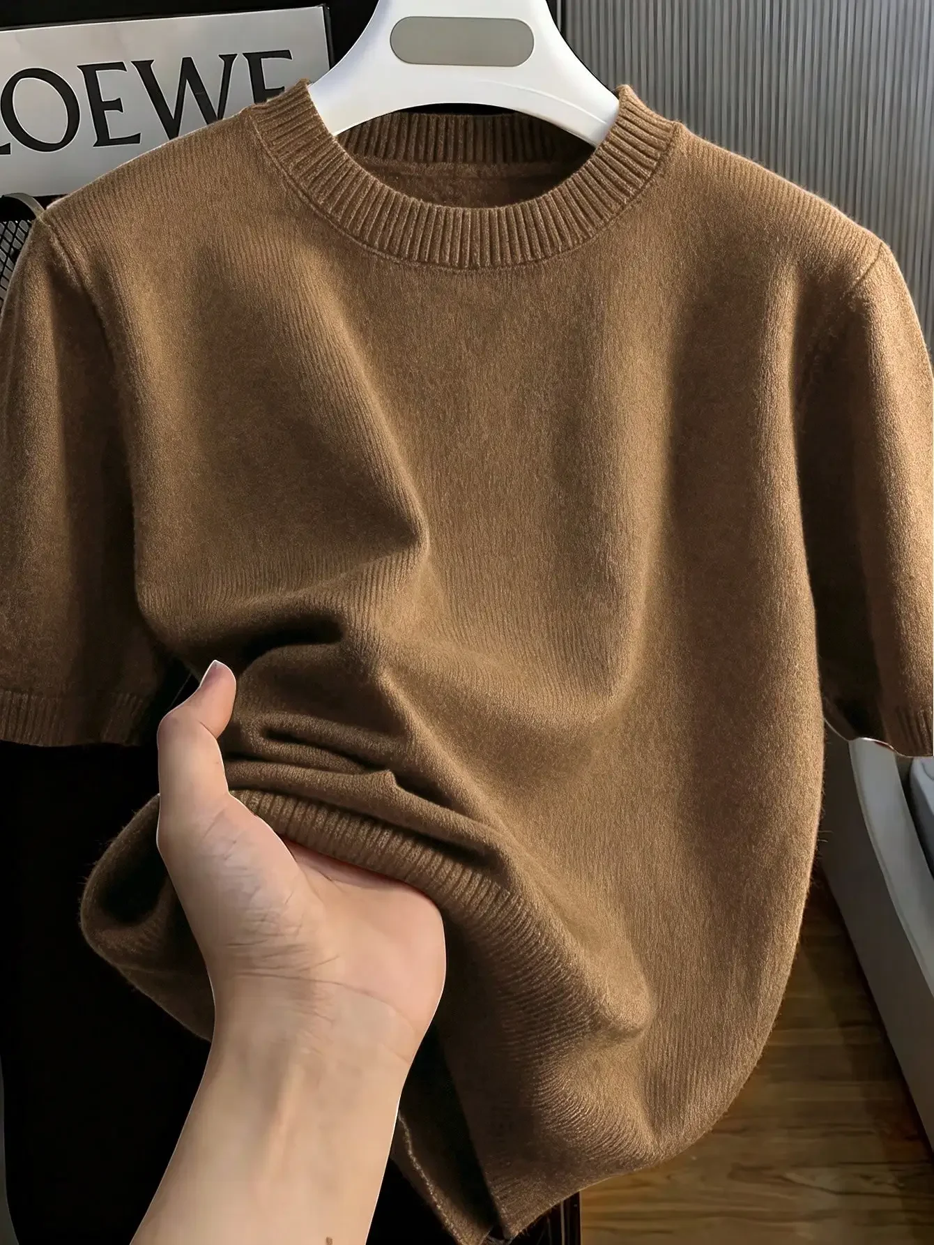 Mens Casual Solid Color Short Sleeve Knitted Pullover
Mens Casual Solid Color Short Sleeve Knitted Pullover