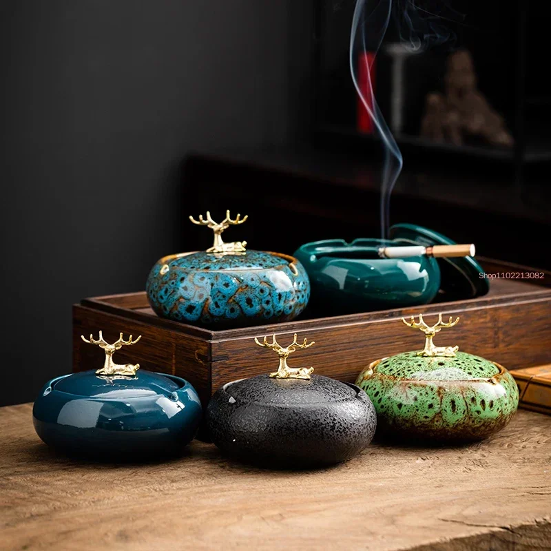 Round Ceramic Ashtray Living Room Anti Fly Ash with Lid Ashtray Cigar Ashtrays Home Decoration Accessories Send Boyfriend Gift
Round Ceramic Ashtray Living Room Anti Fly Ash with Lid Ashtray Cigar Ashtrays Home Decoration Accessories Send Boyfriend Gift