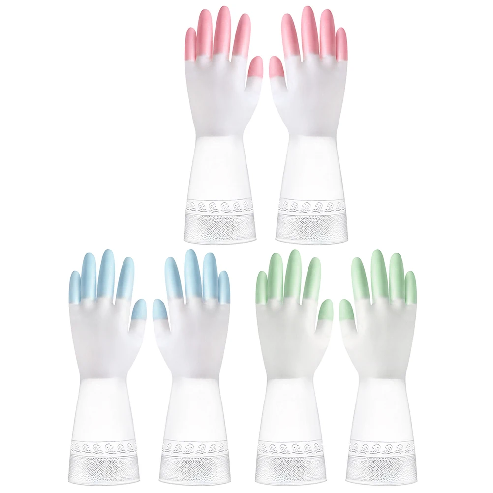3 Pairs Waterproof Gloves Durable Reusable Lightweight Kitchen Cleaning Dishwashing Home Household Gardening Work Gloves
3 Pairs Waterproof Gloves Durable Reusable Lightweight Kitchen Cleaning Dishwashing Home Household Gardening Work Gloves