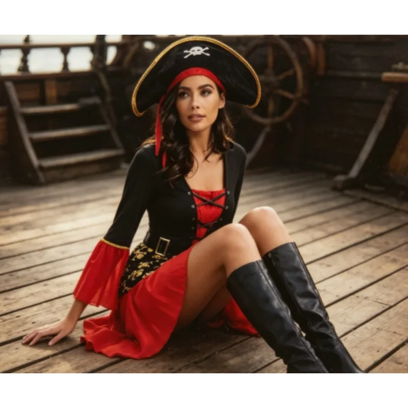 Women's Pirate Costume Halloween Game Role Play Outfit European American Cosplay Uniform for Stage Party
Women's Pirate Costume Halloween Game Role Play Outfit European American Cosplay Uniform for Stage Party