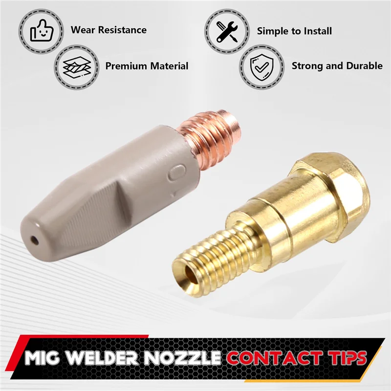 【Flash-Deal!】18Pcs 24KD Coating Protection Nozzle 1.0Mm MIG Torch Gas Nozzle Tip Holder Of 24KD MIGMAG Welding Torch
【Flash-Deal!】18Pcs 24KD Coating Protection Nozzle 1.0Mm MIG Torch Gas Nozzle Tip Holder Of 24KD MIGMAG Welding Torch