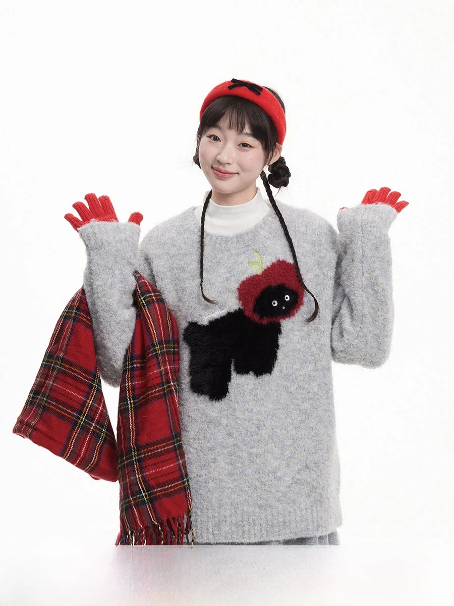 Cisas Dog Woolen Sweater High Circle Yarn Knitted Sweater Sweet Sle Long Sve Loose Fit Faionable Winte...
Cisas Dog Woolen Sweater High Circle Yarn Knitted Sweater Sweet Sle Long Sve Loose Fit Faionable Winte...