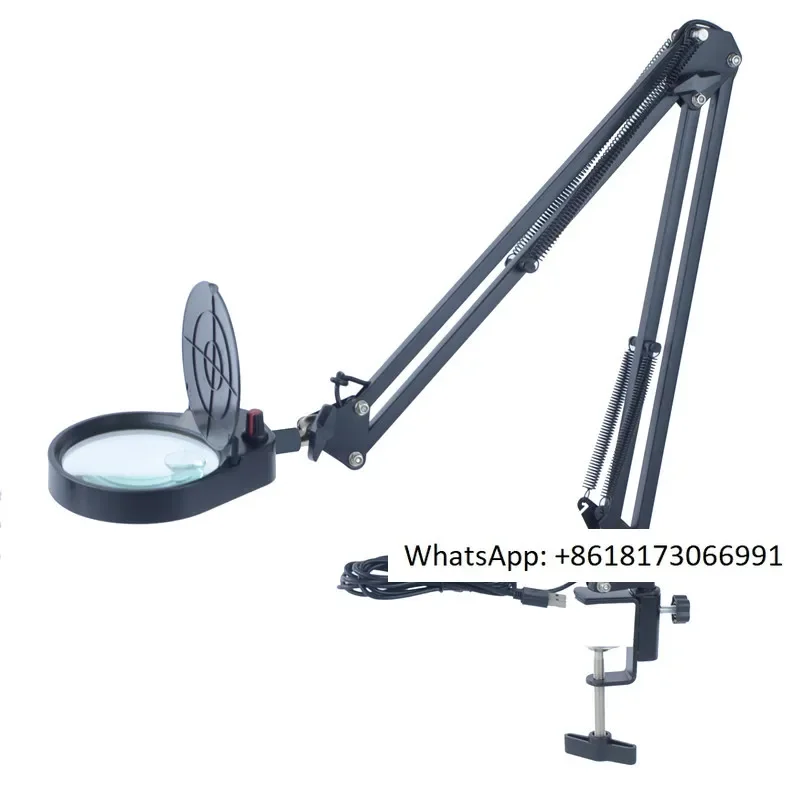 Clip type metal cantilever bracket magnifying glass reading calligraphy amplification live broadcast light PD43598
Clip type metal cantilever bracket magnifying glass reading calligraphy amplification live broadcast light PD43598