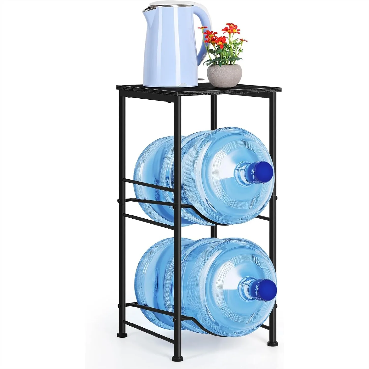 5 Gallon Water Jug Holder with Top Shelf, Heavy Duty Water Bottle Organizer Stand for Kitchen Living Room Black
5 Gallon Water Jug Holder with Top Shelf, Heavy Duty Water Bottle Organizer Stand for Kitchen Living Room Black